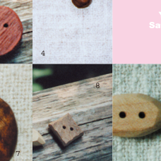 長野県 木工作家 里見裕子 ボタンカタログ／Button Catalog for wood craft artist, Yuko Satomi